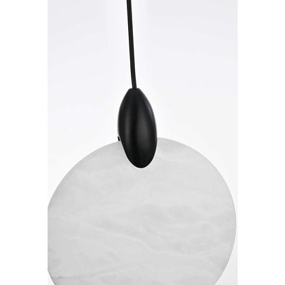 Avery 16 inch Alabaster Pendant in Black