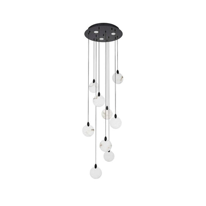 Avery 20 inch Alabaster Pendant in Black