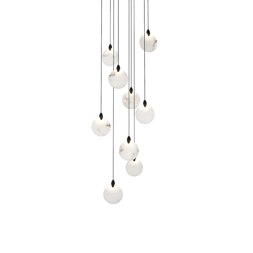 Avery 20 inch Alabaster Pendant in Black
