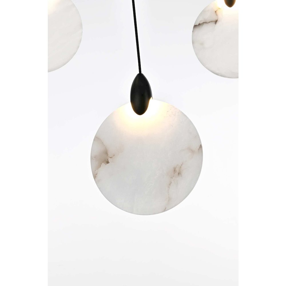 Avery 20 inch Alabaster Pendant in Black