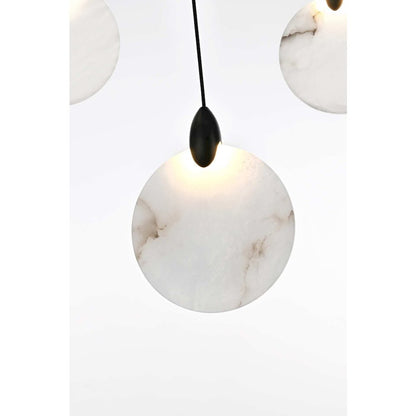 Avery 20 inch Alabaster Pendant in Black