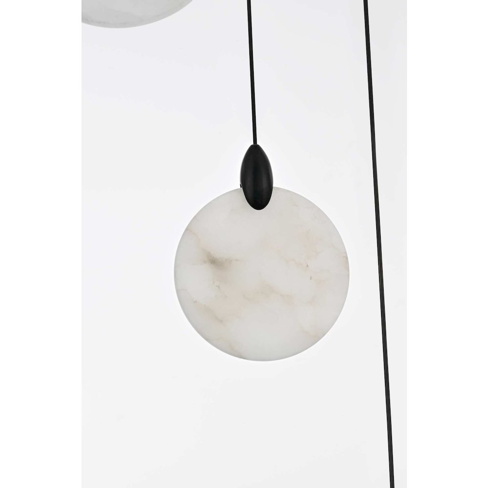 Avery 20 inch Alabaster Pendant in Black