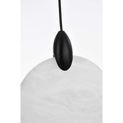 Avery 20 inch Alabaster Pendant in Black