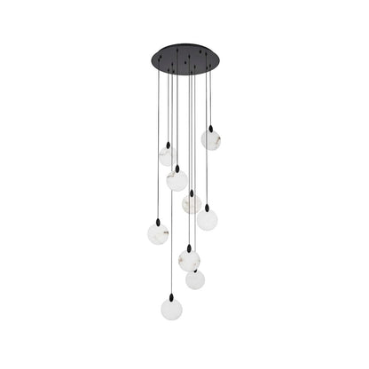 Avery 20 inch Alabaster Pendant in Black