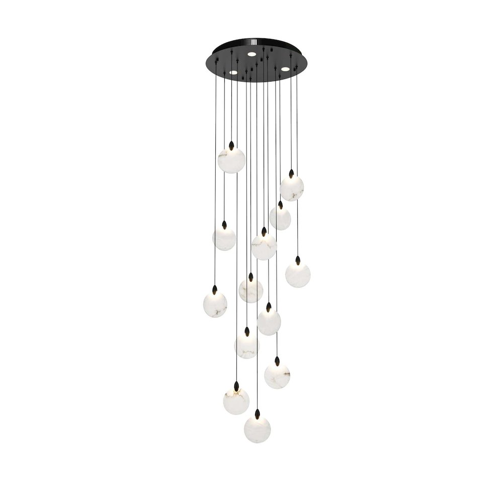 Avery 24 inch Alabaster Pendant in Black