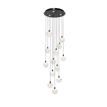 Avery 24 inch Alabaster Pendant in Black