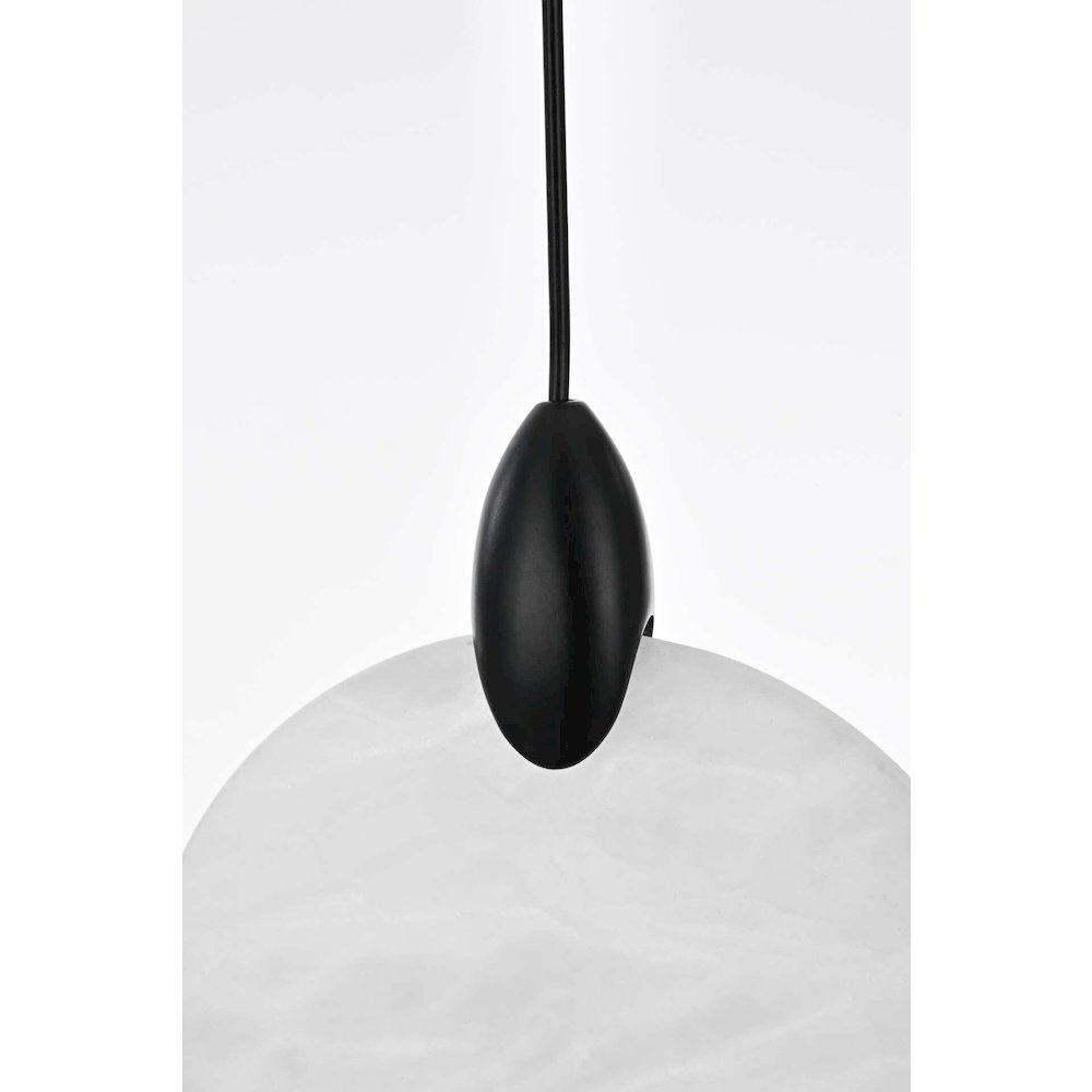 Avery 24 inch Alabaster Pendant in Black