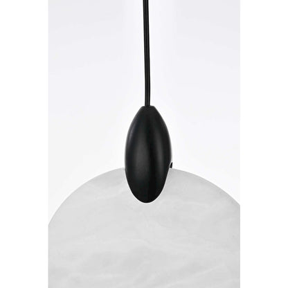 Avery 24 inch Alabaster Pendant in Black