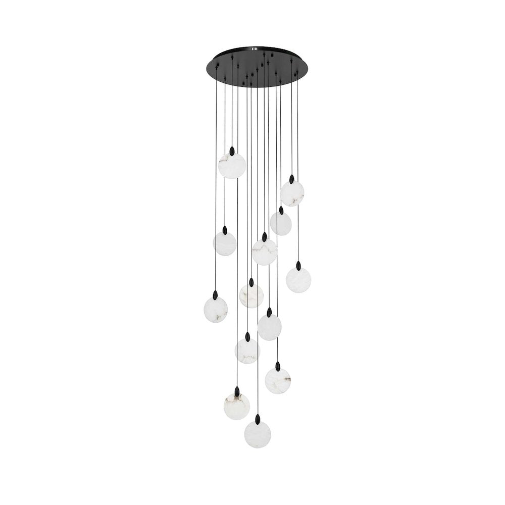 Avery 24 inch Alabaster Pendant in Black