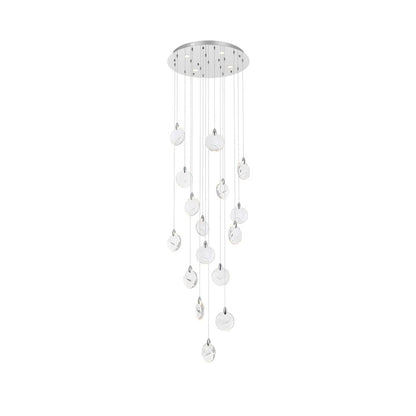 Avery 28 inch Crystal Pendant in Chrome
