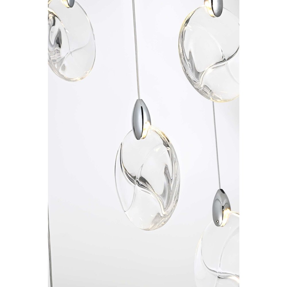 Avery 28 inch Crystal Pendant in Chrome