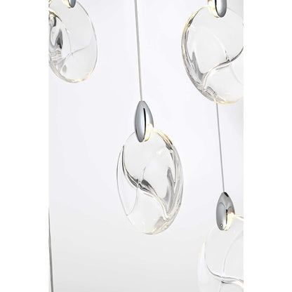 Avery 28 inch Crystal Pendant in Chrome