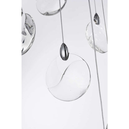 Avery 28 inch Crystal Pendant in Chrome