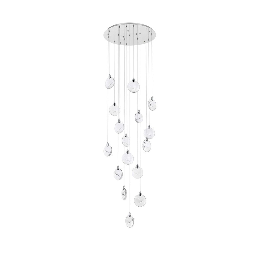 Avery 28 inch Crystal Pendant in Chrome