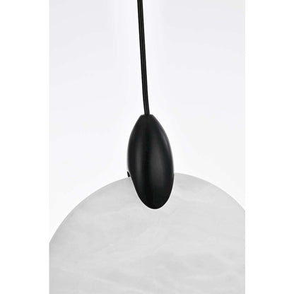 Avery 36 inch Rectangle Alabaster Pendant in Black