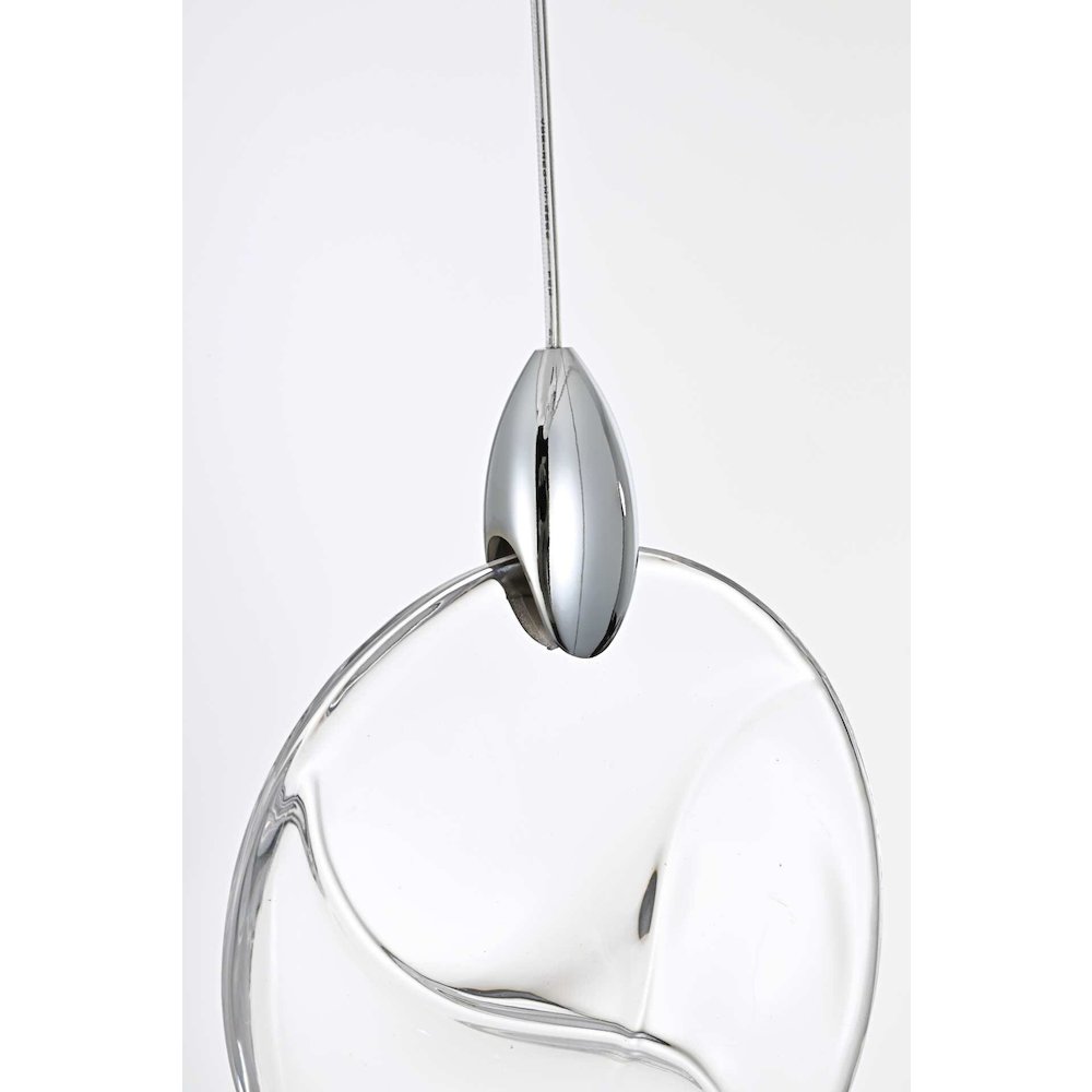 Avery 42 inch Rectangle Crystal Pendant in Chrome