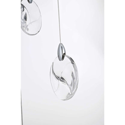 Avery 42 inch Rectangle Crystal Pendant in Chrome