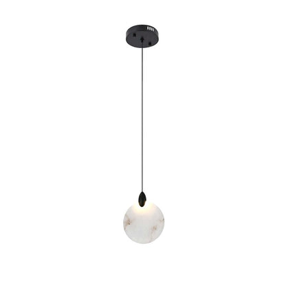 Avery 6 inch Alabaster Pendant in Black