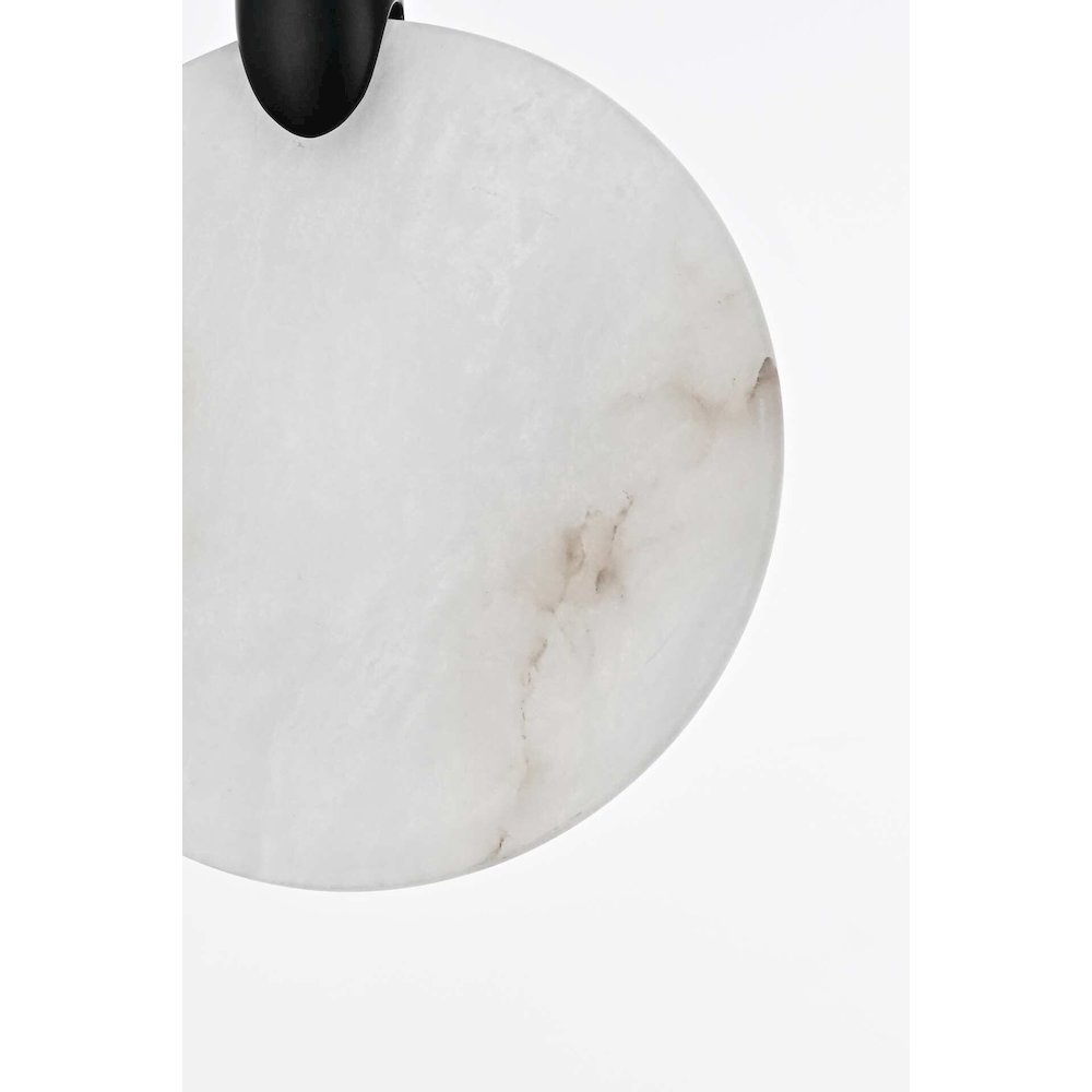 Avery 6 inch Alabaster Pendant in Black
