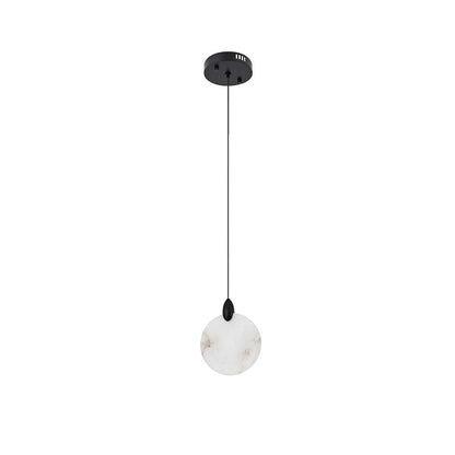 Avery 6 inch Alabaster Pendant in Black