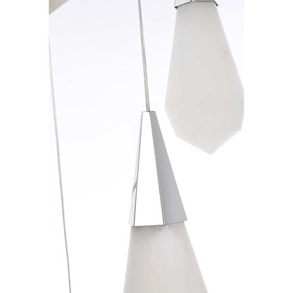 Amora 24 inch Round Alabaster Pendant in Chrome