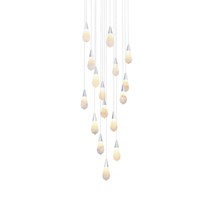 Amora 28 inch Round Alabaster Pendant in Chrome