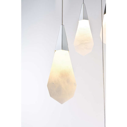 Amora 28 inch Round Alabaster Pendant in Chrome
