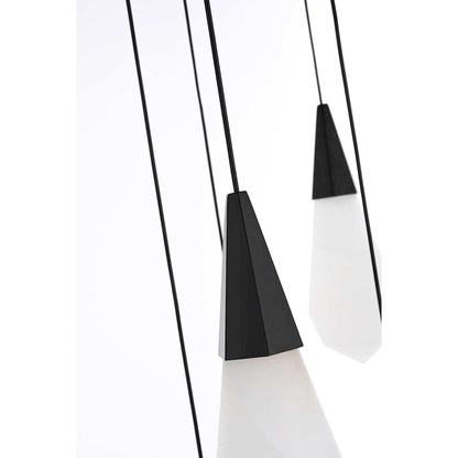 Amora 20 inch Square Alabaster Pendant in Black