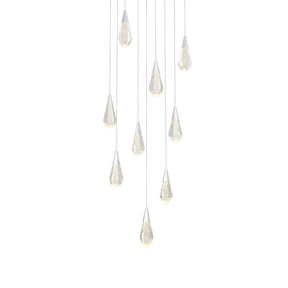 Amora 20 inch Square Crystal Pendant in Chrome