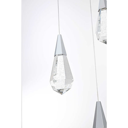 Amora 20 inch Square Crystal Pendant in Chrome