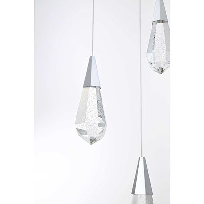 Amora 20 inch Square Crystal Pendant in Chrome