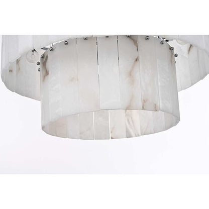 Georgina 24 inch Alabaster Chandelier in Chrome