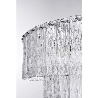 Georgina 32 inch Glass Chandelier in Chrome