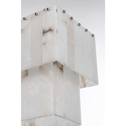 Georgina 48 inch Alabaster Chandelier in Chrome