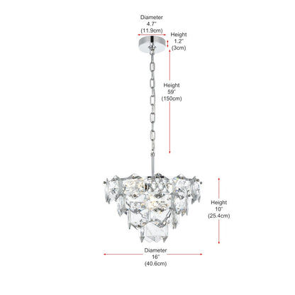 Adaline 16 Inch Chandelier In Chrome