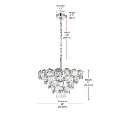 Adaline 20 Inch Chandelier In Chrome