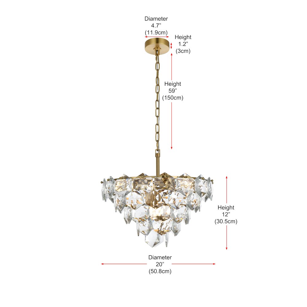 Adaline 20 Inch Chandelier In Satin Gold