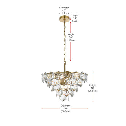 Adaline 20 Inch Chandelier In Satin Gold