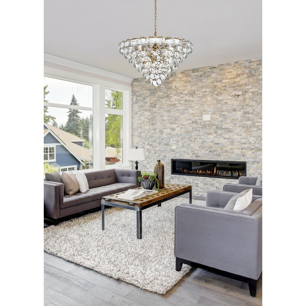 Adaline 32 Inch Chandelier In Satin Gold
