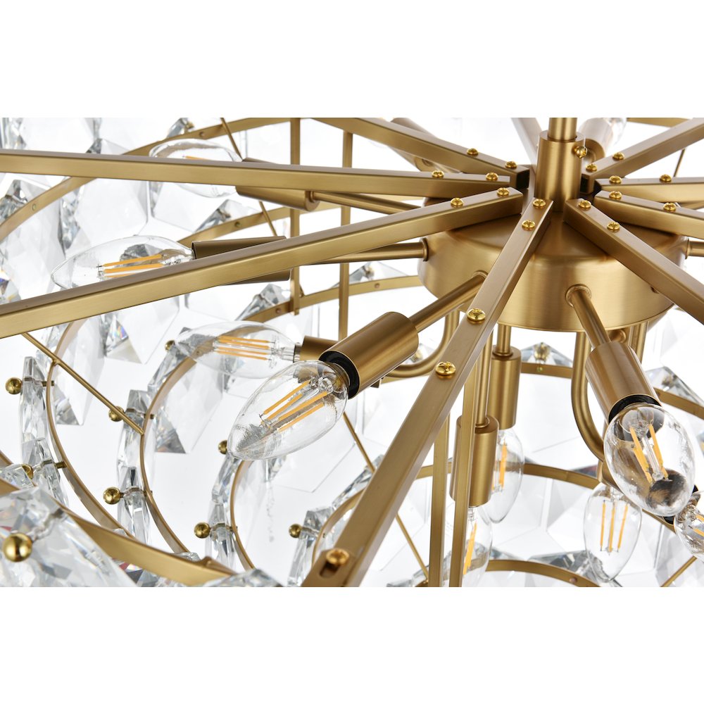 Adaline 32 Inch Chandelier In Satin Gold