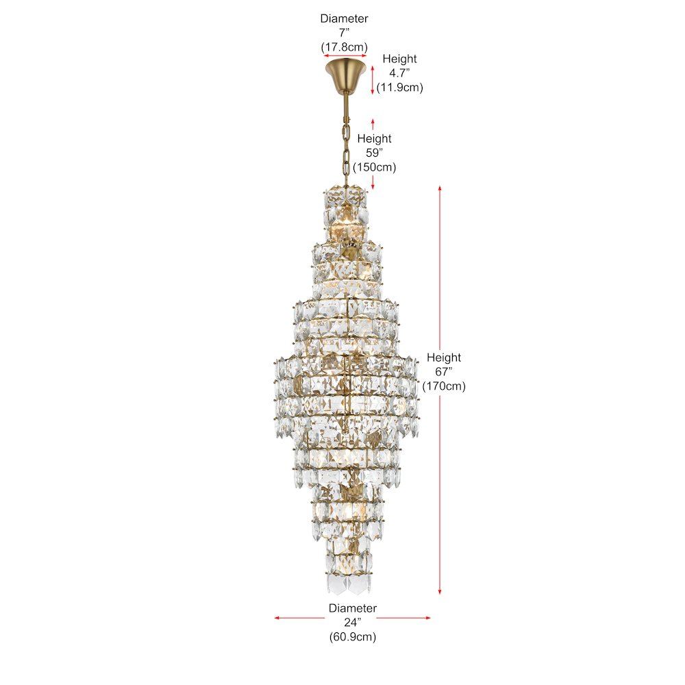 Adaline 24 Inch Chandelier In Satin Gold