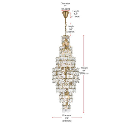 Adaline 24 Inch Chandelier In Satin Gold