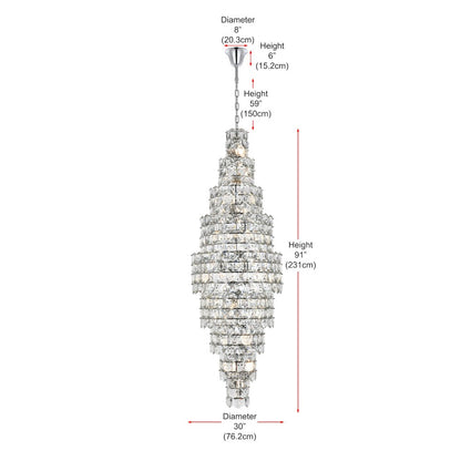 Adaline 30 Inch Chandelier In Chrome