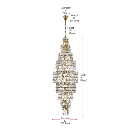 Adaline 30 Inch Chandelier In Satin Gold