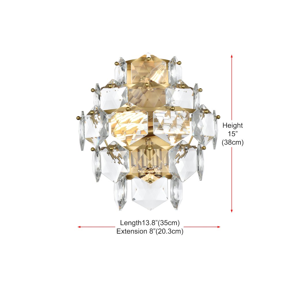Adaline 14 Inch Wall Sconce In Satin Gold