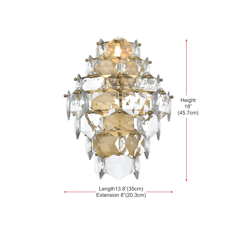 Adaline 18 Inch Wall Sconce In Satin Gold