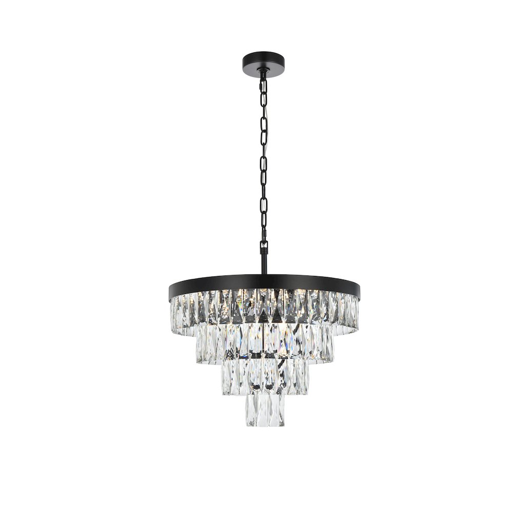 Josephine 20 Inch Round Chandelier In Black