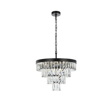 Josephine 20 Inch Round Chandelier In Black