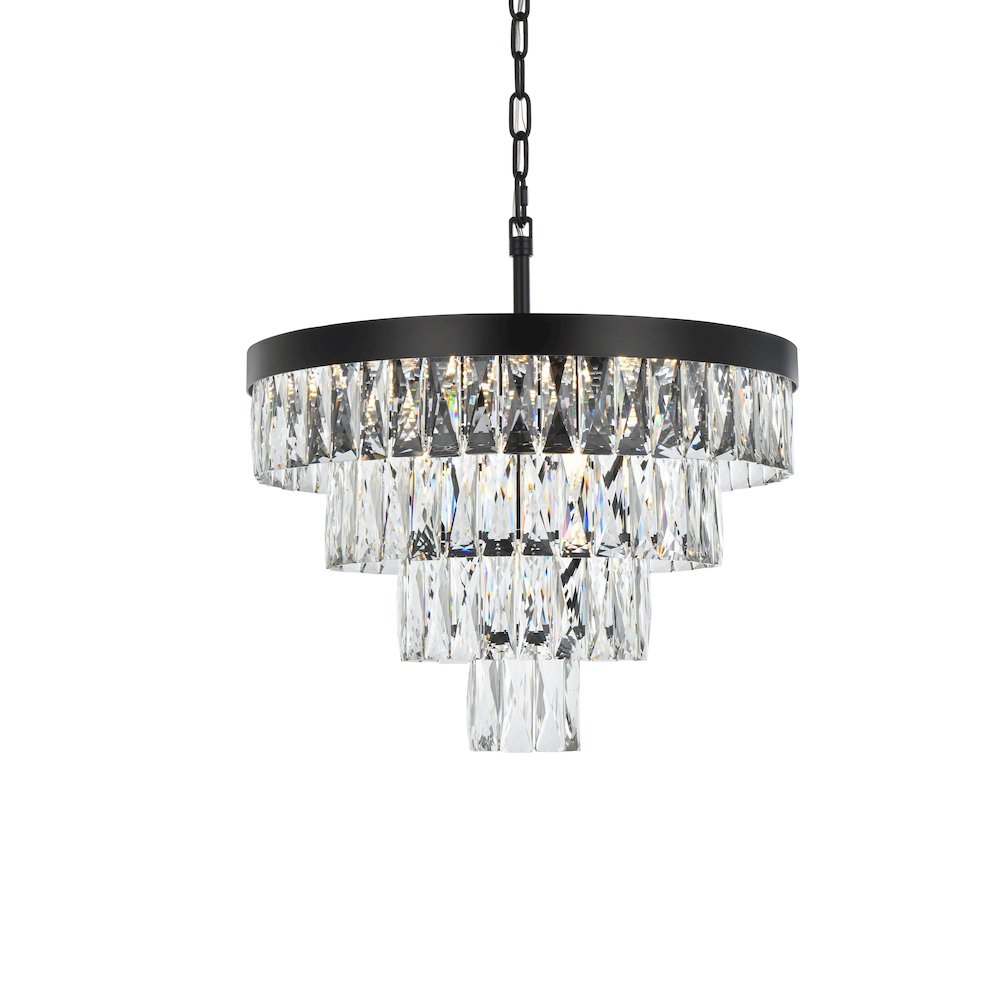 Josephine 20 Inch Round Chandelier In Black