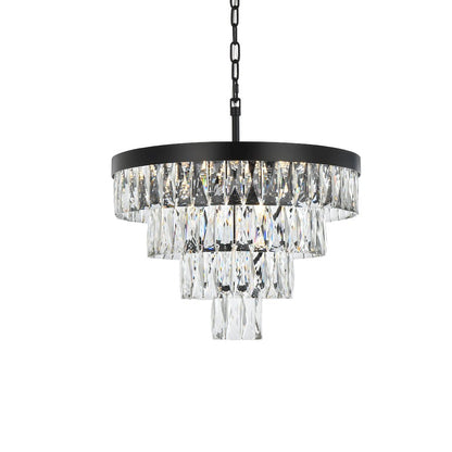 Josephine 20 Inch Round Chandelier In Black